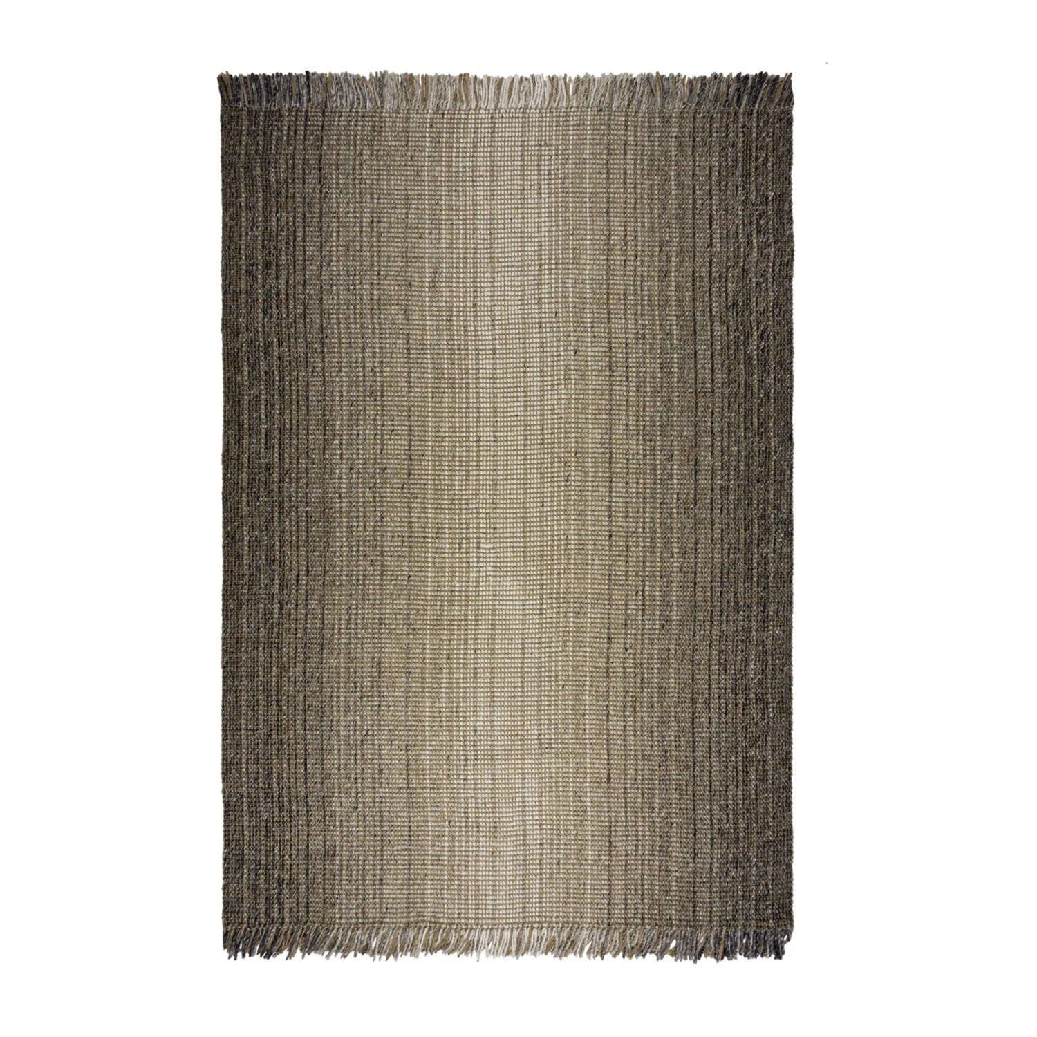 Flair Rugs Kurzflorteppich Jute Ombre 80 cm x 150 cm Grau