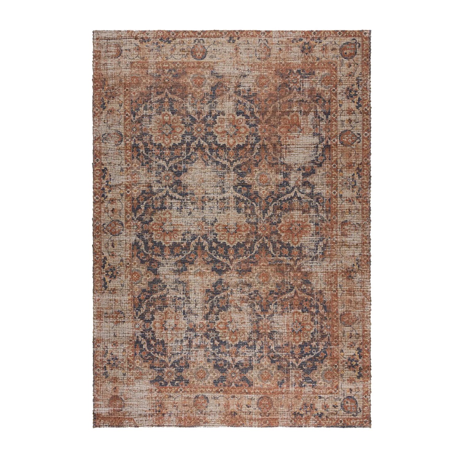 Flair Rugs Kurzflorteppich Miley Jute 200 cm x 290 cm Mehrfarbig