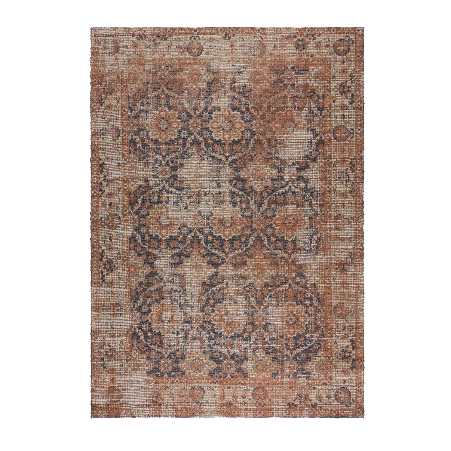 Flair Rugs Kurzflorteppich Miley Jute 80 cm x 150 cm Mehrfarbig