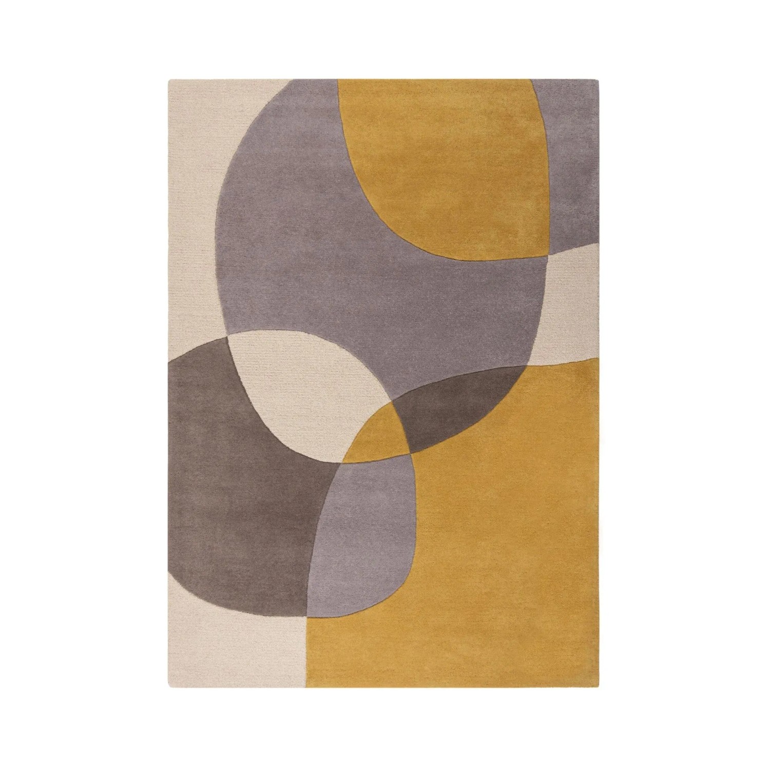 Flair Rugs Wollteppich Glow 160 cm x 230 cm Ocker