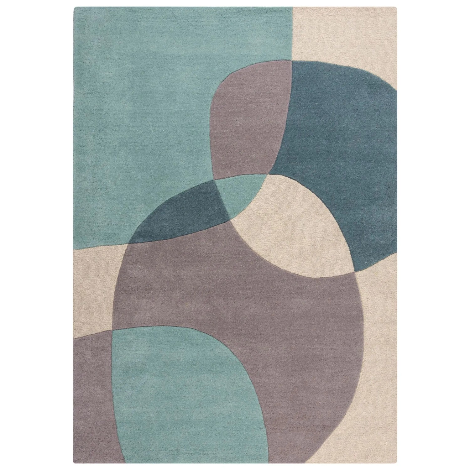 Flair Rugs Wollteppich Glow 160 cm x 230 cm Blau