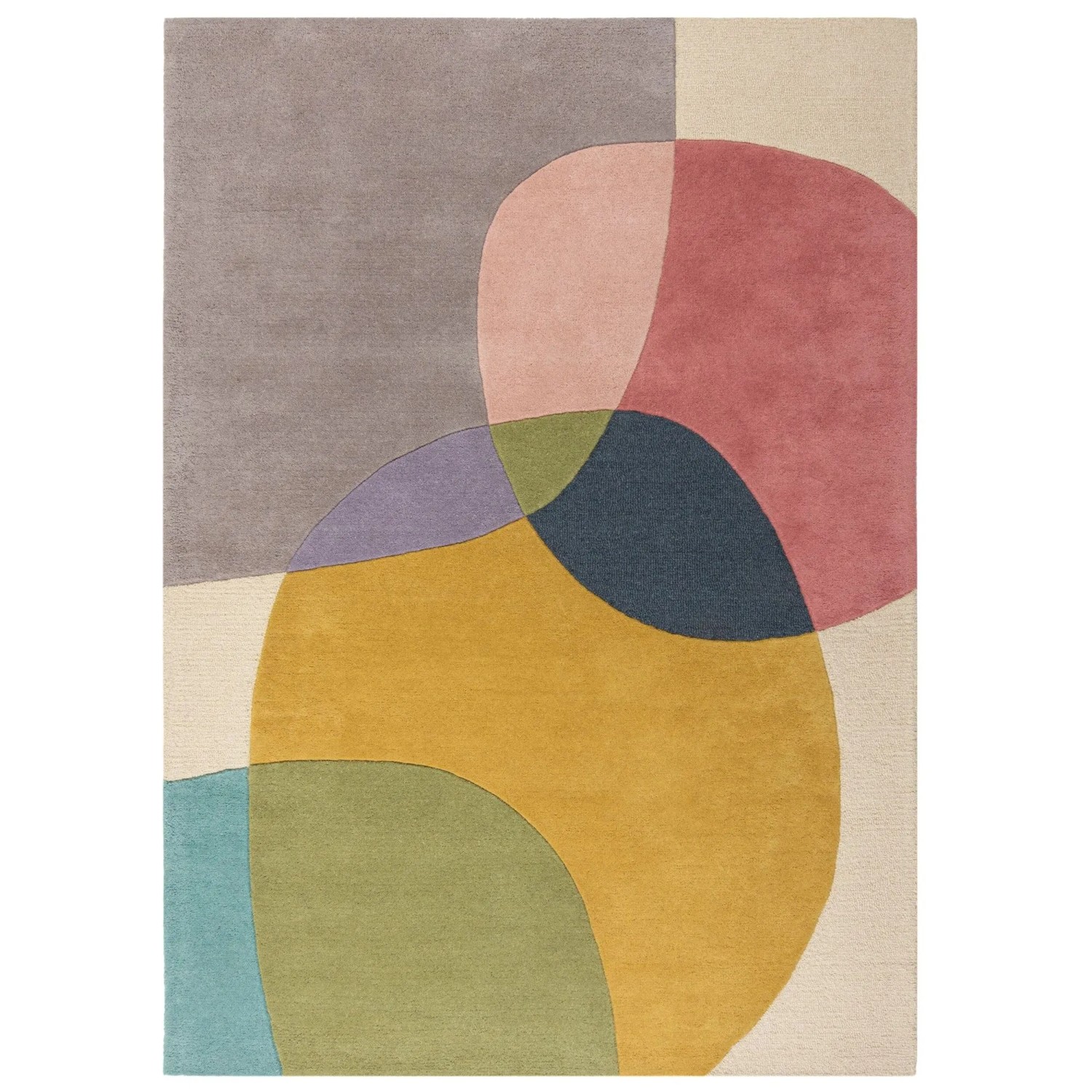 Flair Rugs Wollteppich Glow 160 cm x 230 cm Bunt