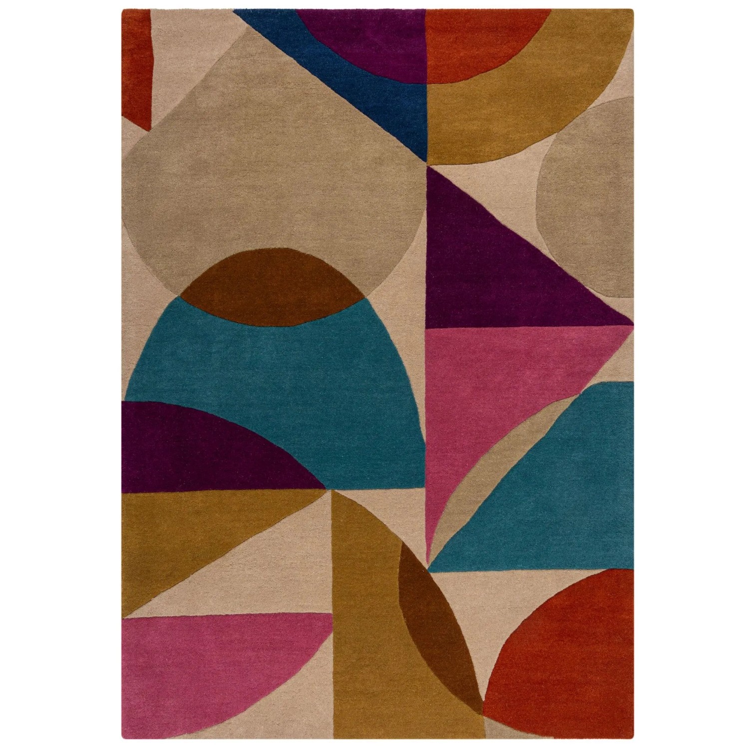 Flair Rugs Wollteppich Oblix Shape 120 cm x 170 cm Mehrfarbig