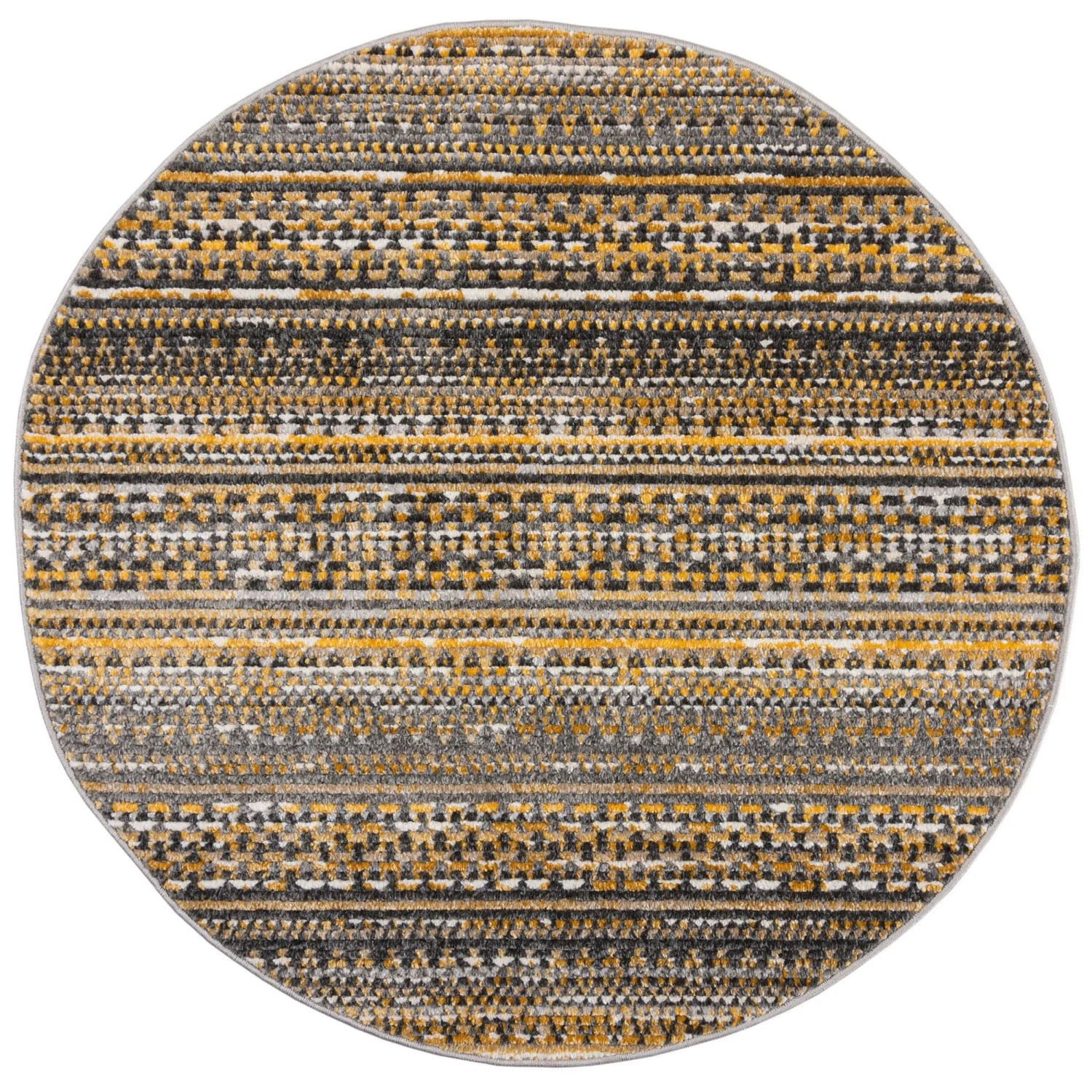 Flair Rugs Kurzflorteppich Camino Ø 140 cm Gelb