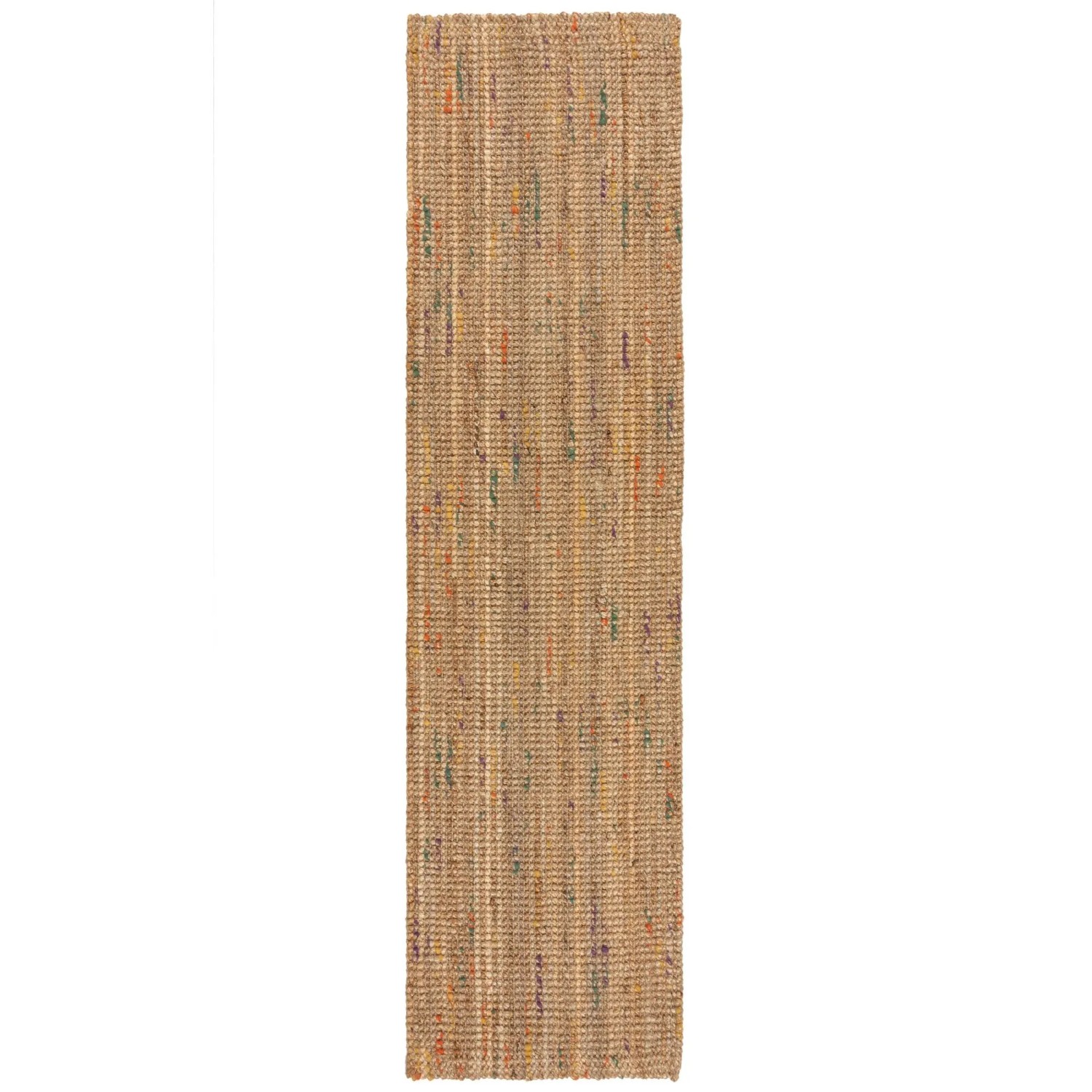 Flair Rugs Kurzflorteppich Jute Boucle 60 cm x 300 cm Mehrfarbig