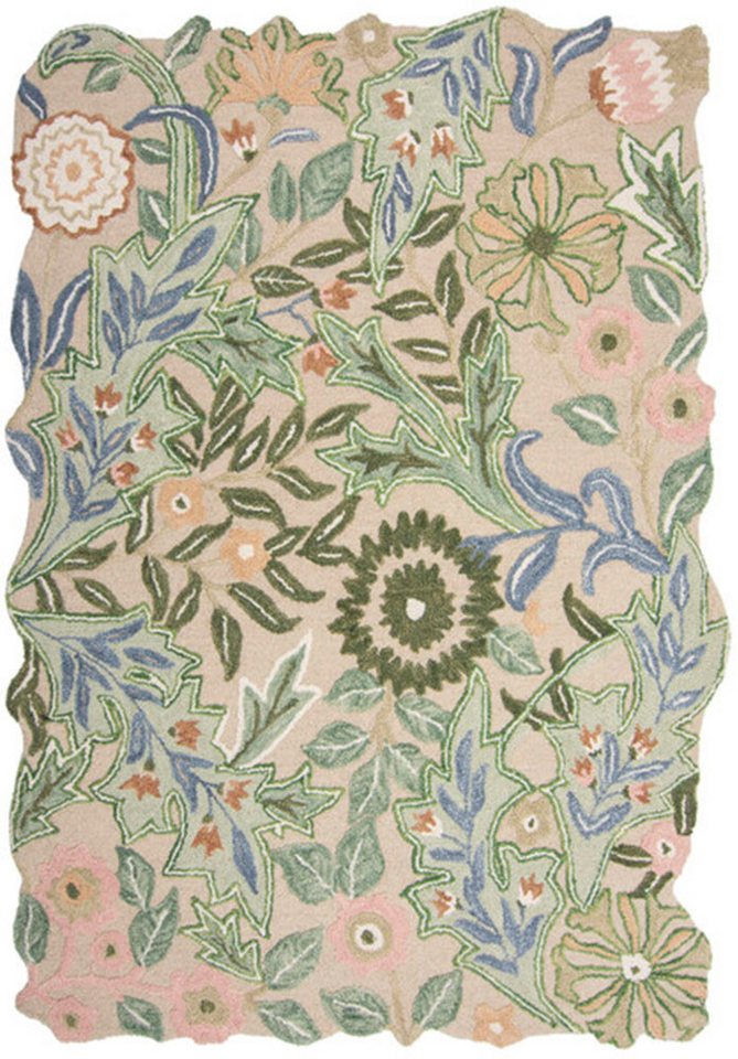 Flair Rugs Wollteppich Bryony Shaped Floral 120 cm x 170 cm Mehrfarbig