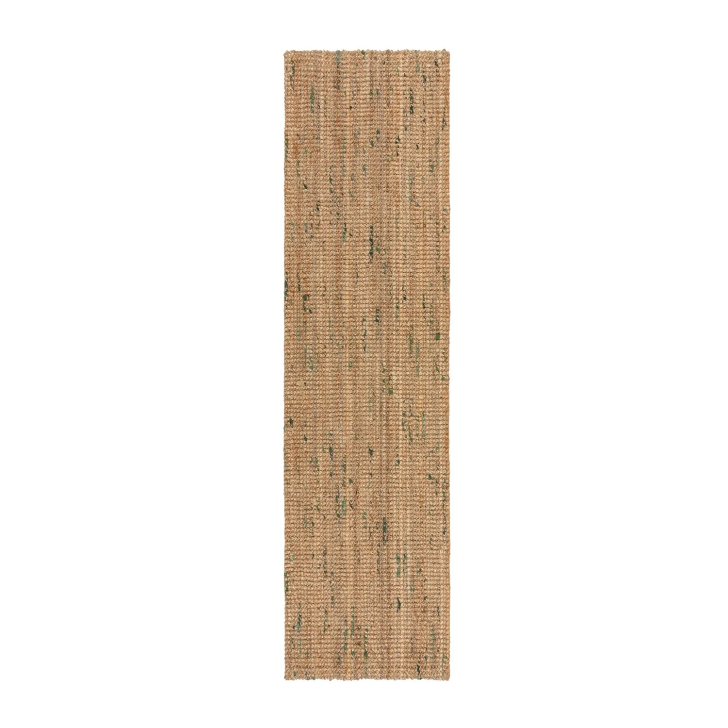 Flair Rugs Kurzflorteppich Jute Boucle 60 cm x 230 cm Naturgrün