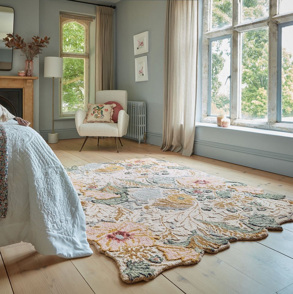 Flair Rugs Wollteppich Daphne Shaped Floral 120 cm x 170 cm Mehrfarbig Bild 5