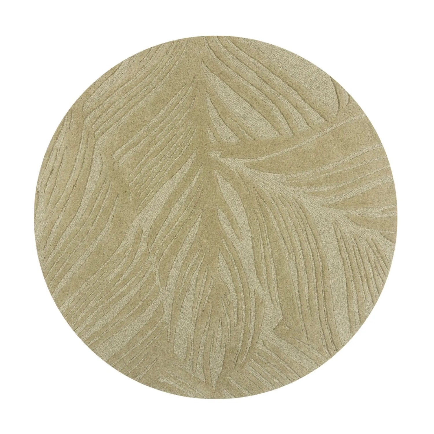 Flair Rugs Wollteppich Lino Leaf Ø 160 cm Salbei