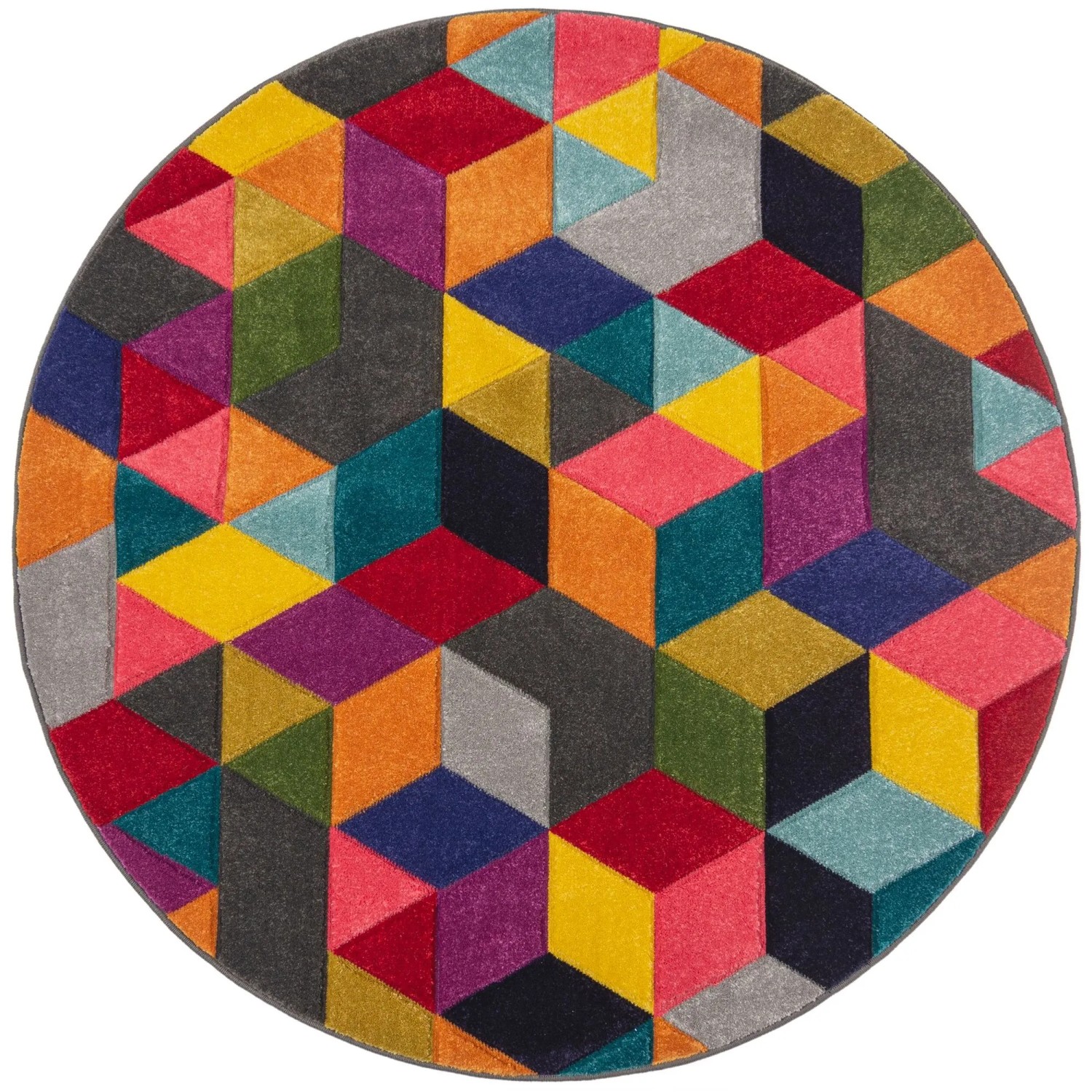 Flair Rugs Kinderteppich Dynamic Ø 160 cm Mehrfarbig