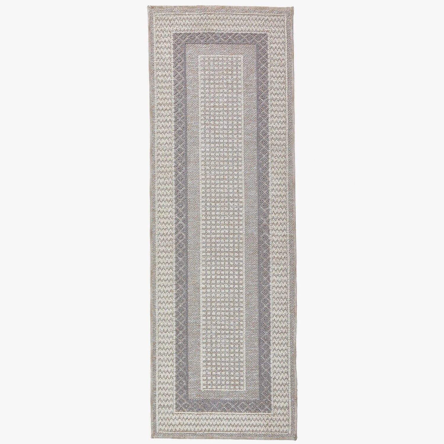 Flair Rugs Kurzflorteppich Modra Waschbar 78 cm x 230 cm Grau