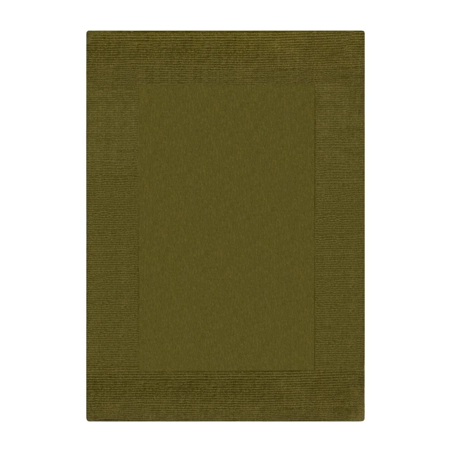 Flair Rugs Wollteppich Wool Border 120 cm x 170 cm Grün