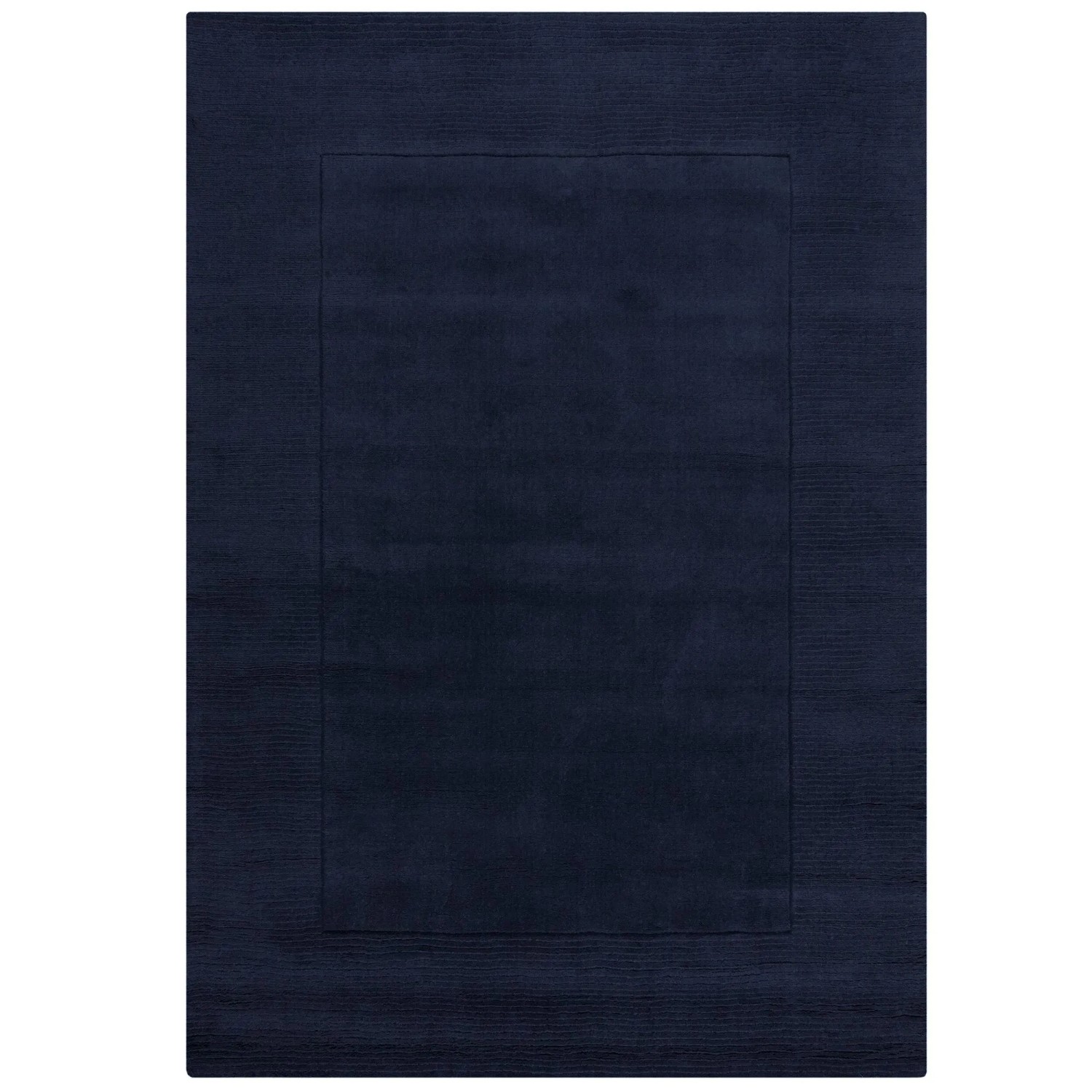 Flair Rugs Wollteppich Wool Border 200 cm x 290 cm Blau