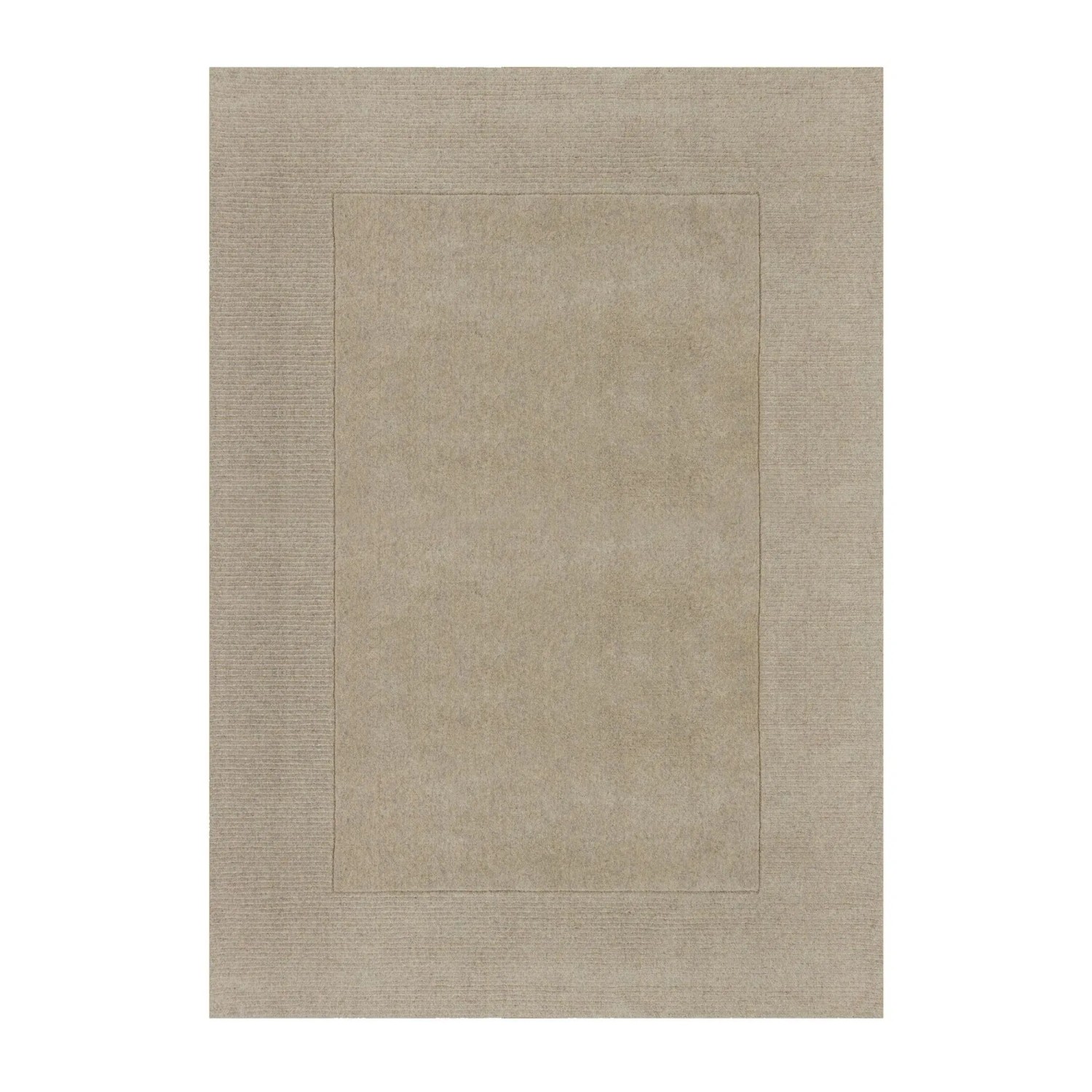 Flair Rugs Wollteppich Wool Border 200 cm x 290 cm Natural