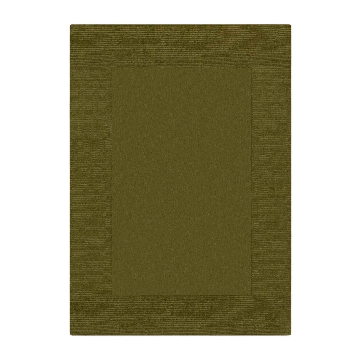 Flair Rugs Wollteppich Wool Border 160 cm x 230 cm Grün