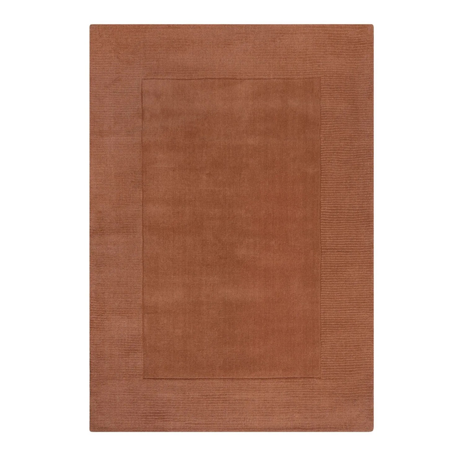 Flair Rugs Wollteppich Wool Border 200 cm x 290 cm Orange