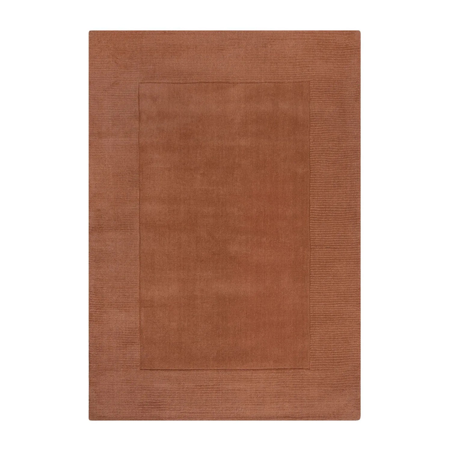 Flair Rugs Wollteppich Wool Border 160 cm x 230 cm Orange