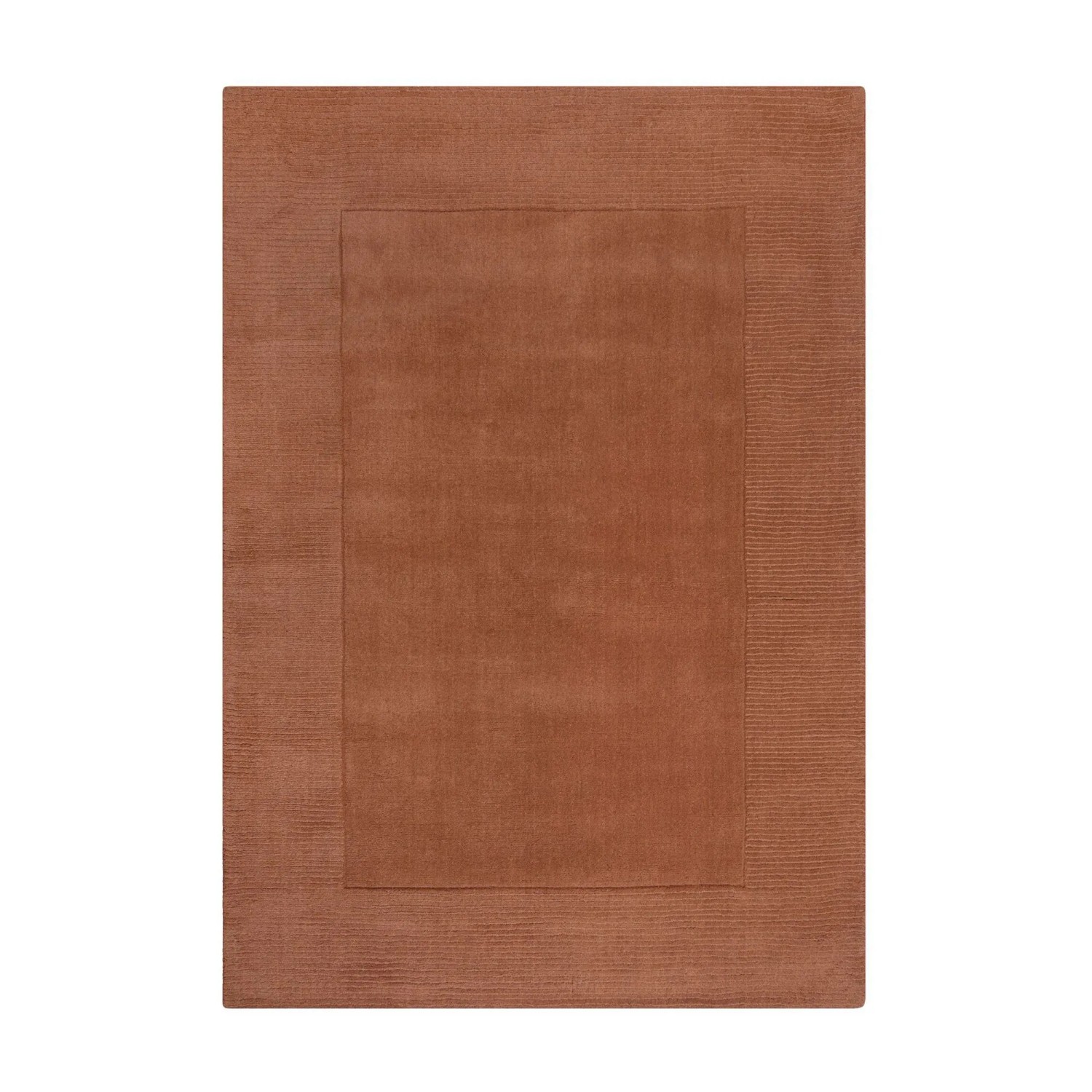 Flair Rugs Wollteppich Wool Border 120 cm x 170 cm Orange