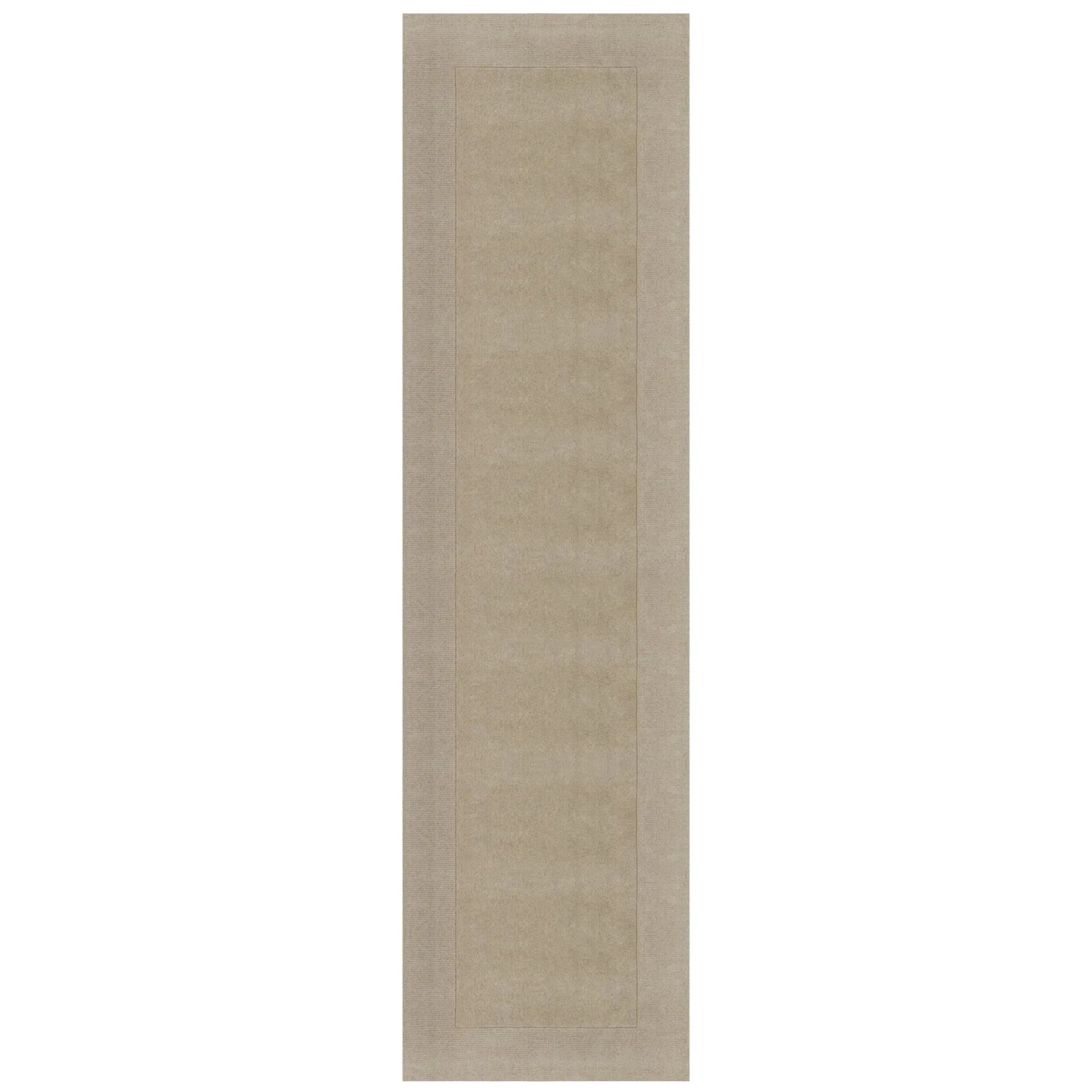 Flair Rugs Wollteppich Wool Border 60 cm x 230 cm Natural