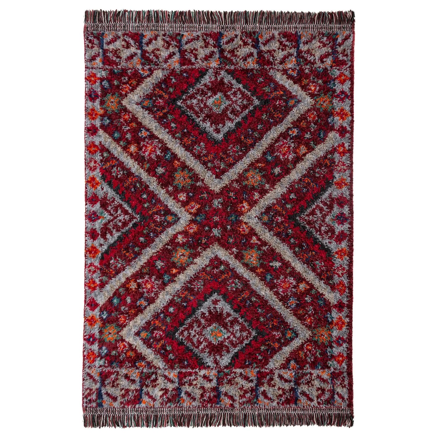 Flair Rugs Hochflorteppich Emil Shaggy 160 cm x 230 cm Rot