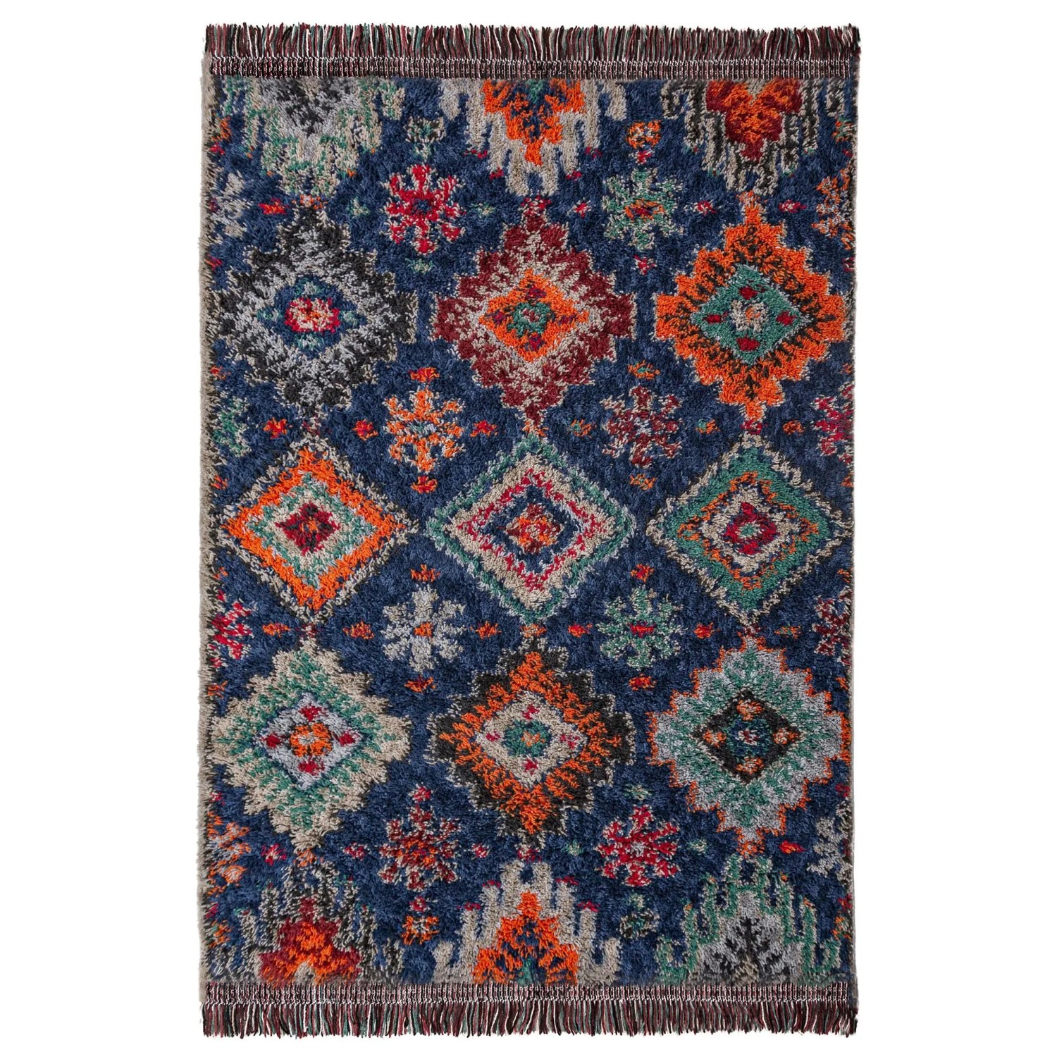Flair Rugs Hochflorteppich Jakob Shaggy 200 cm x 300 cm Dunkel Blau