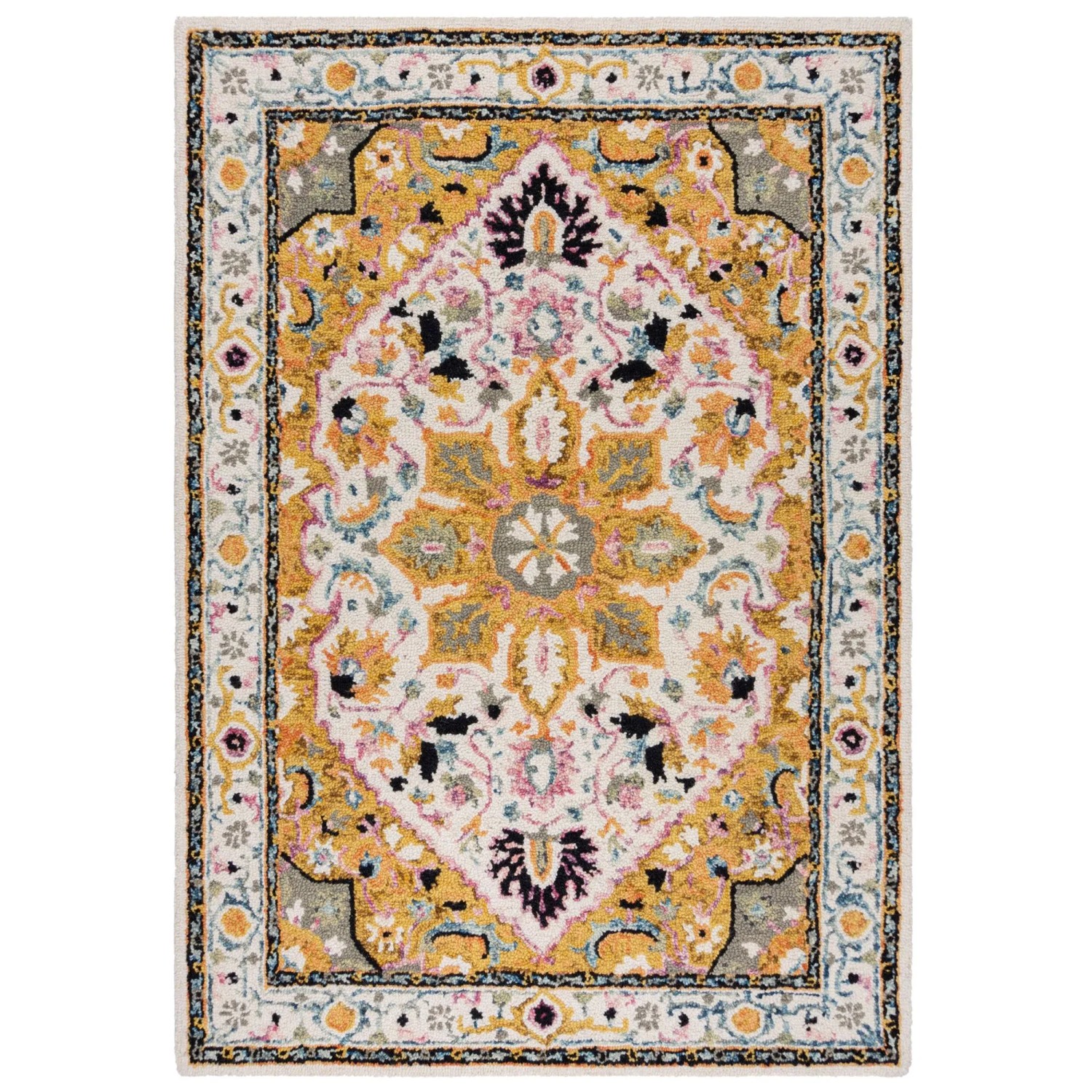 Flair Rugs Wollteppich Dahlia 200 cm x 290 cm Mehrfarbig