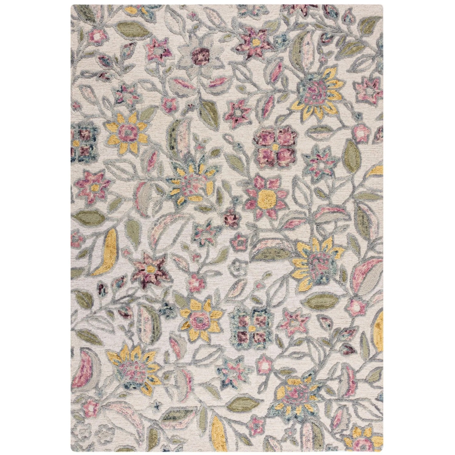 Flair Rugs Wollteppich Tania Floral 200 cm x 290 cm Mehrfarbig