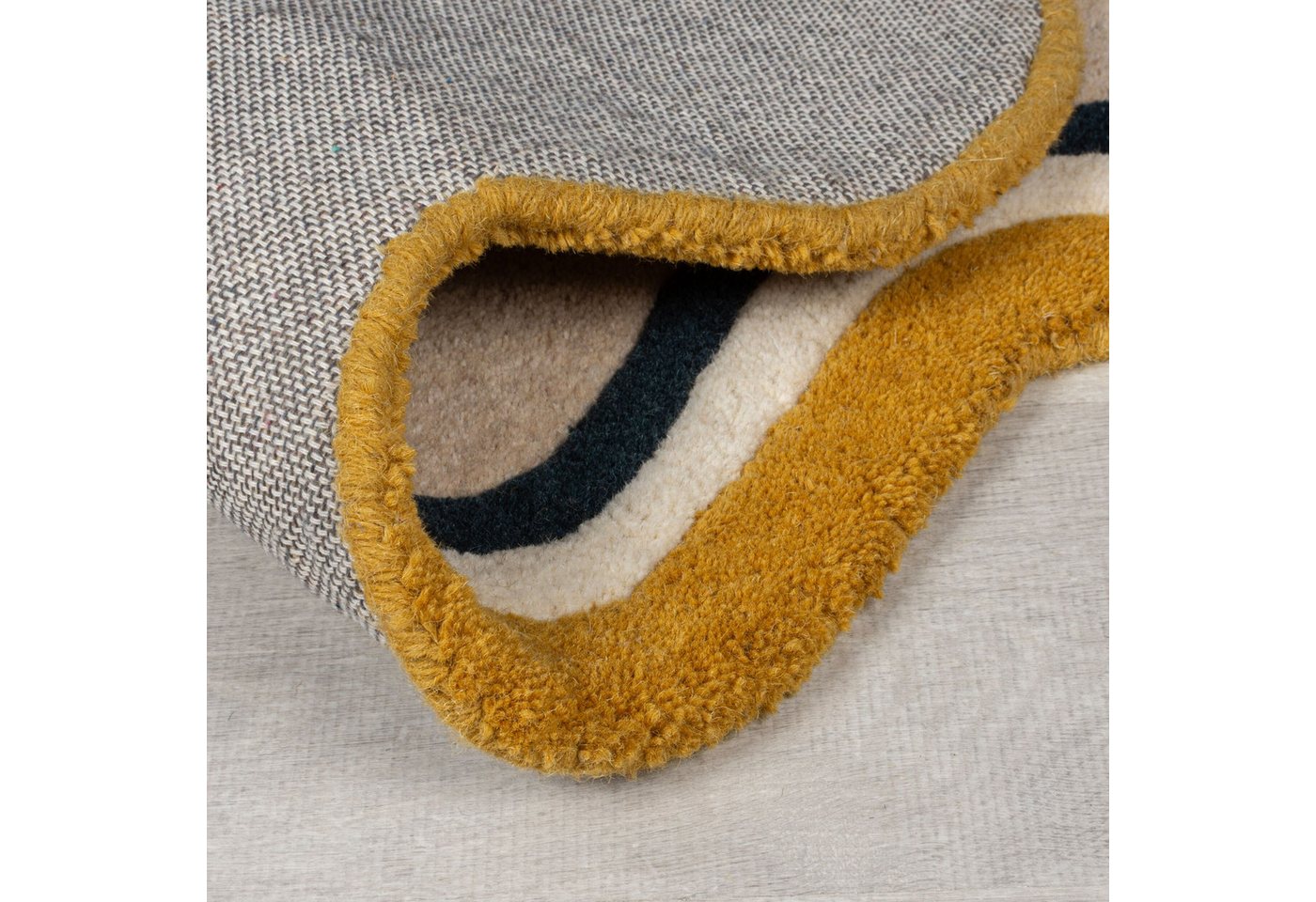Flair Rugs Wollteppich Leo Border 160 cm x 230 cm Mehrfarbig Bild 4