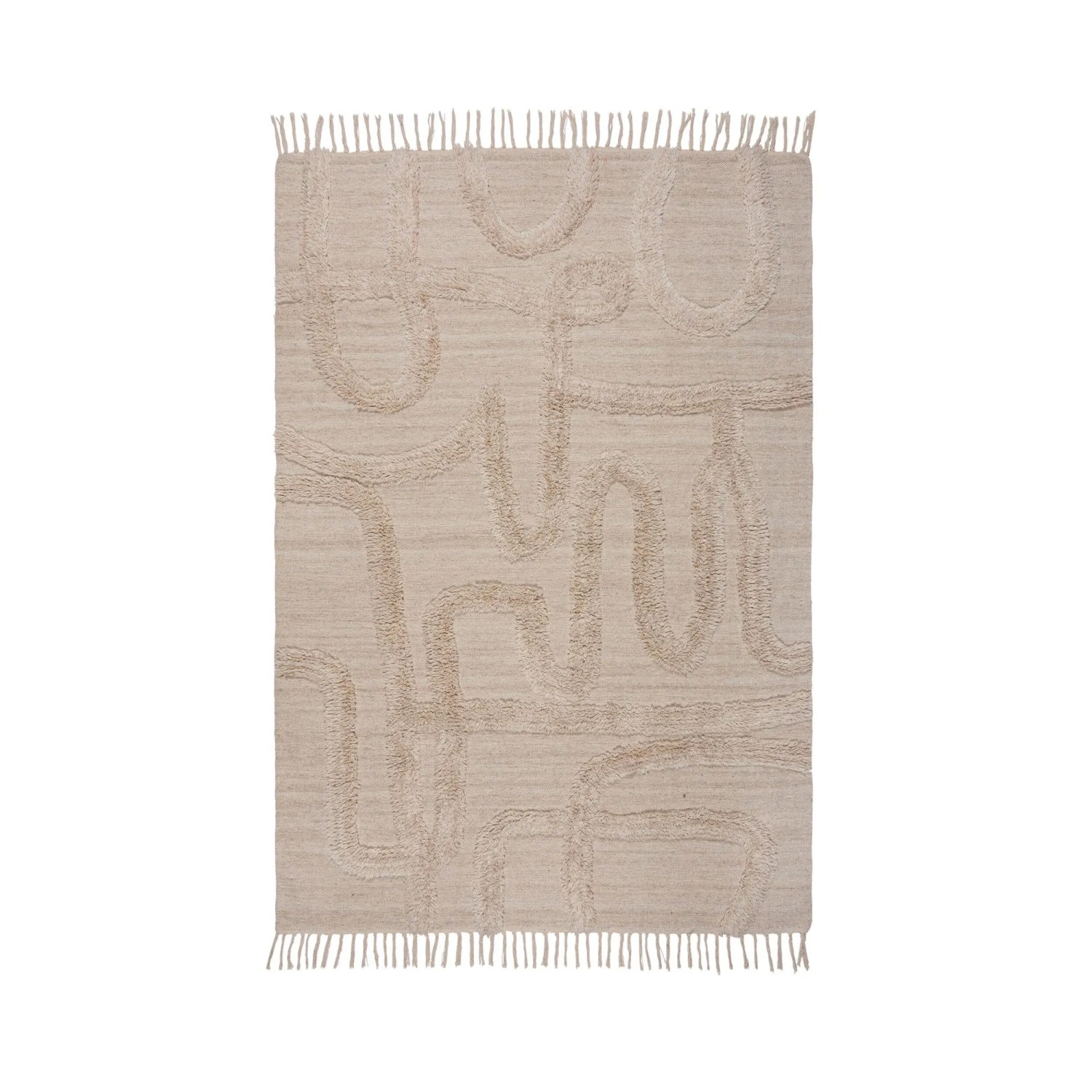 Flair Rugs Wollteppich Loma Wool 200 cm x 290 cm Natural
