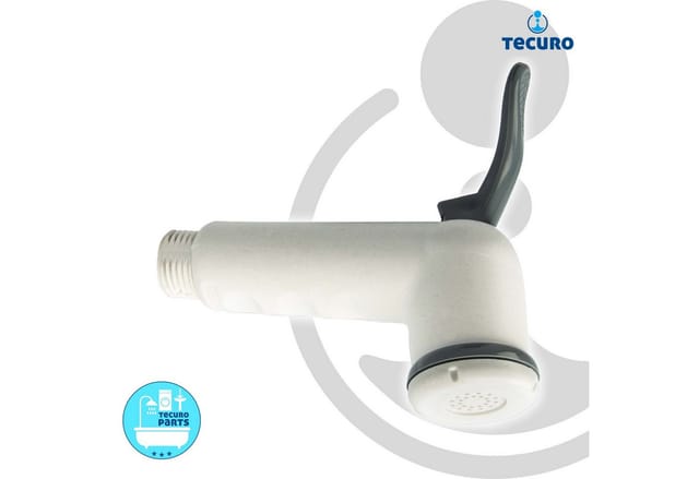Tecuro - Bidet wc Handbrause shattaf, 1-strahlig, 1/2 Zoll Schlauchanschluss, weiß