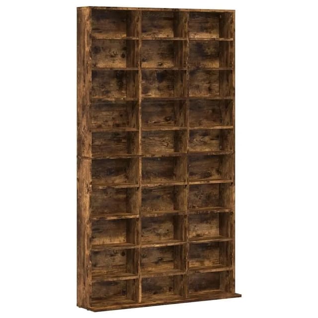 CD-Regal Räuchereiche 102x23x177,5 cm Holzwerkstoff - Vidaxl