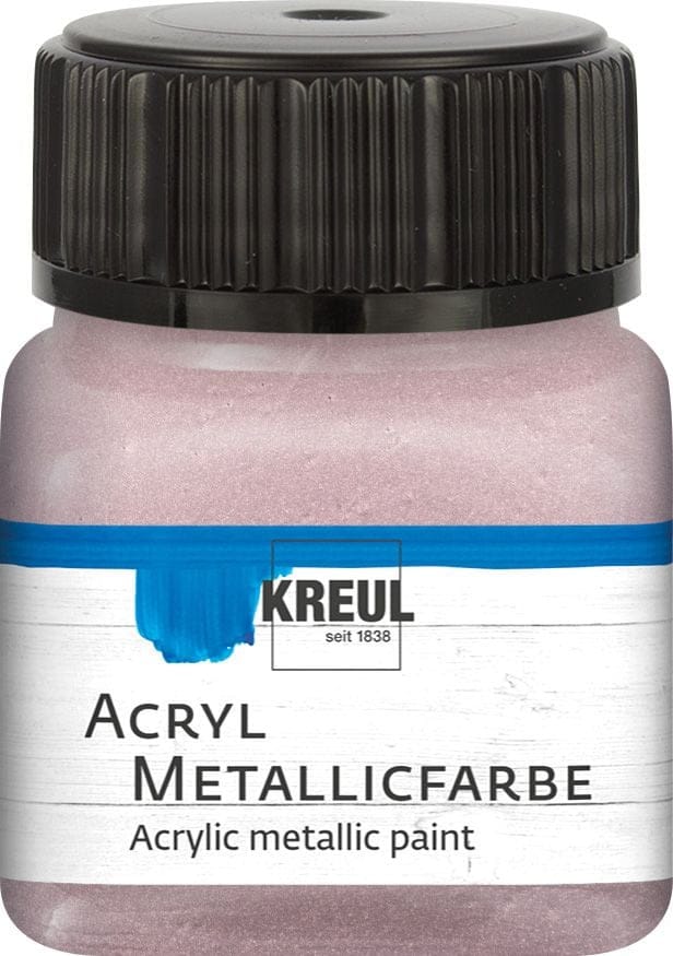 Acryl Metallicfarbe roségold 20 ml Metallicfarbe - Kreul