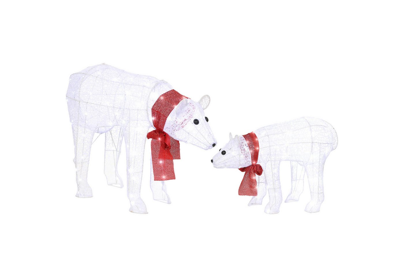 Outsunny Weihnachtsbeleuchtung Kunststoff Metall 80L x 30B x 60H cm Weiß Bild 3