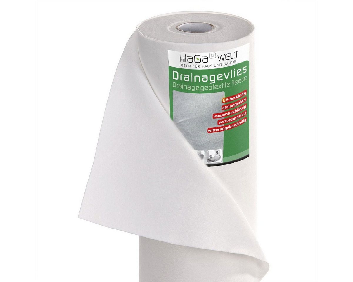 Haga - drainagevlies 120g in 0,5m Br. (Meterware) Filter Drainage Trennvlies Bild 4