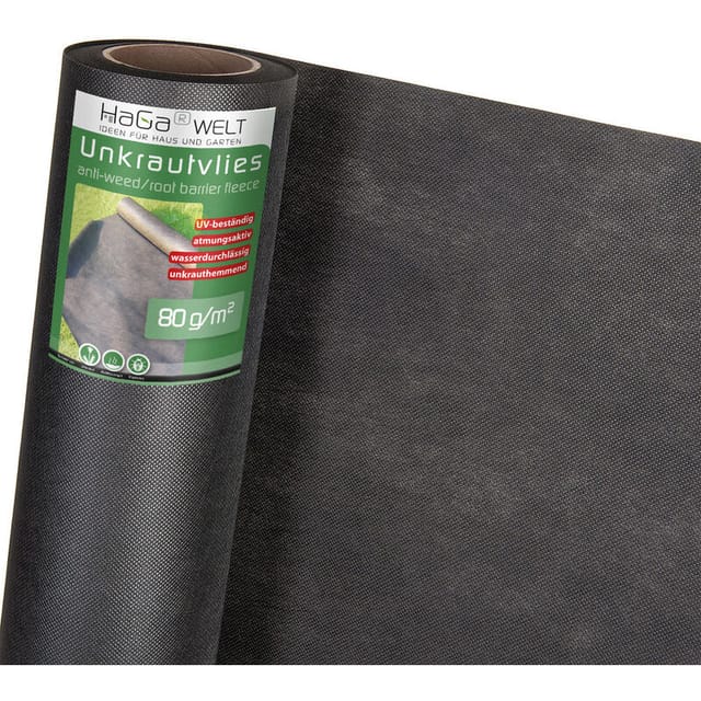 Haga - gartenvlies 80g/m² in 2m Br (Meterware) Unkrautvlies Schutzvlies Gartenflies
