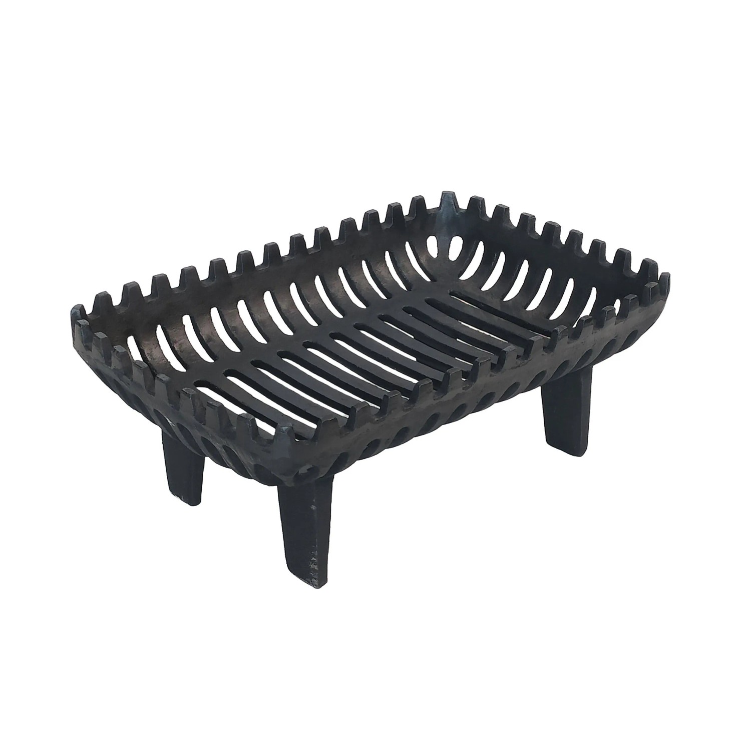 Relaxdays Kaminrost Gusseisen Schwarz mit Standfüßen 16 cm x 42 cm x 28 cm 6,5 kg