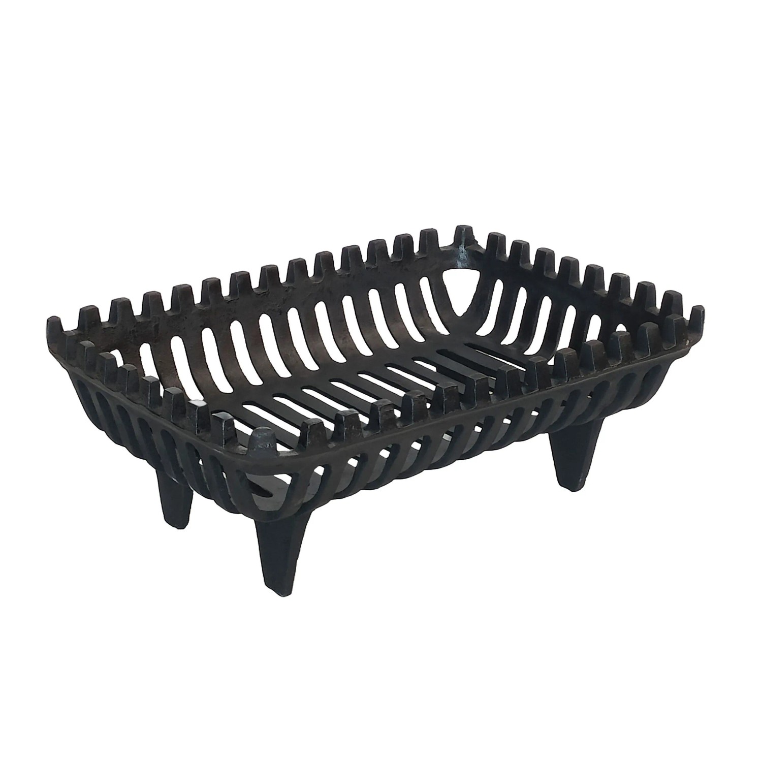 Relaxdays Kaminrost Gusseisen Schwarz mit Standfüßen 18 cm x 46 cm x 31 cm 7,5 kg
