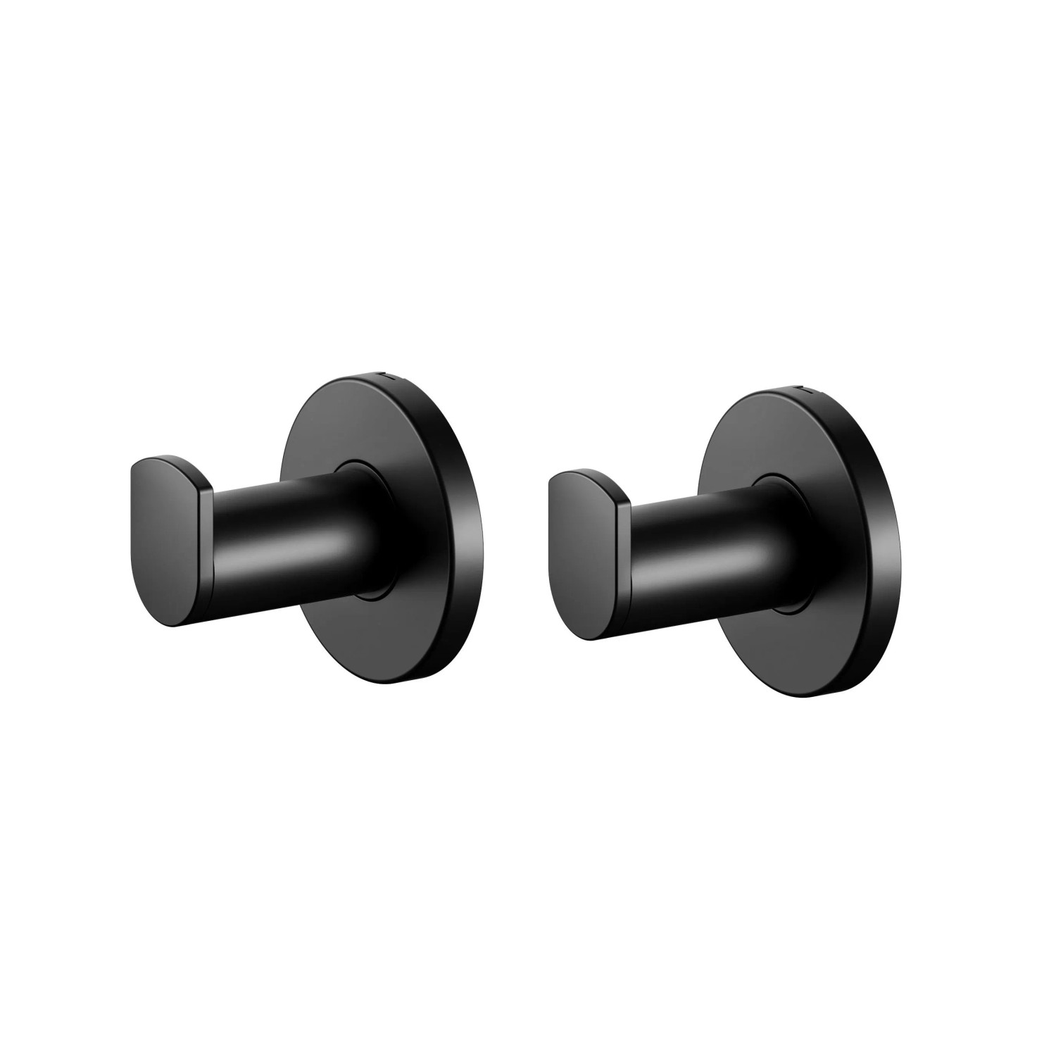 Keuco Handtuchhaken Plan 2er Set 5,2 cm zum Schrauben Schwarz-Matt