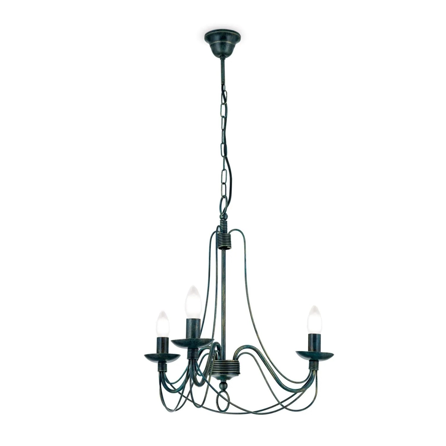 Orion Leuchten Kronleuchter ⌀ 50cm 3 x E14 Antik
