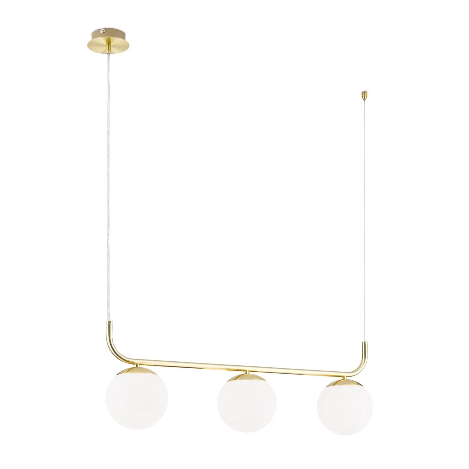 Orion Leuchten Pendelleuchte 75 x 15 cm 3 x E14 Gold Weiß