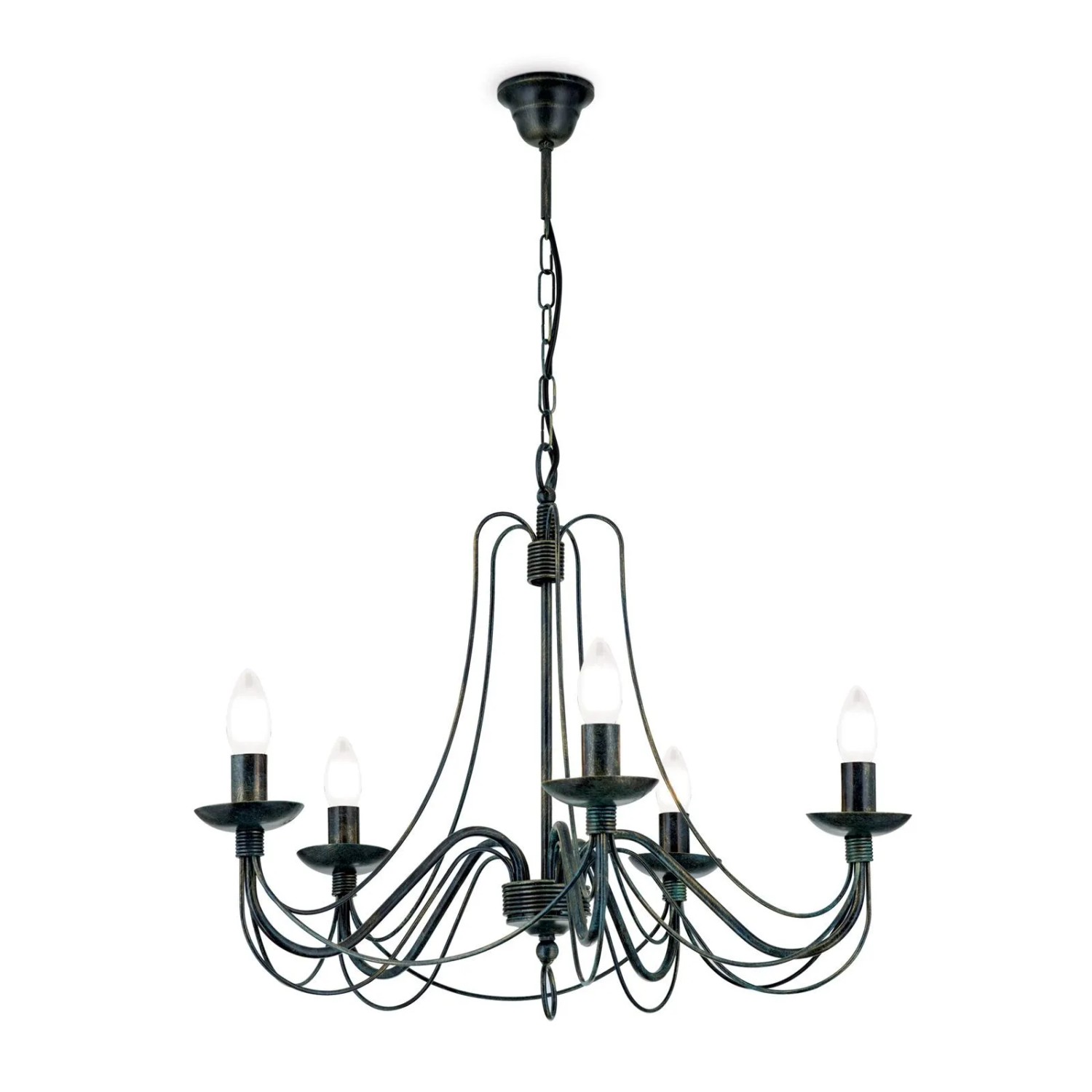 Orion Leuchten Kronleuchter ⌀ 50cm 5 x E14 Antik