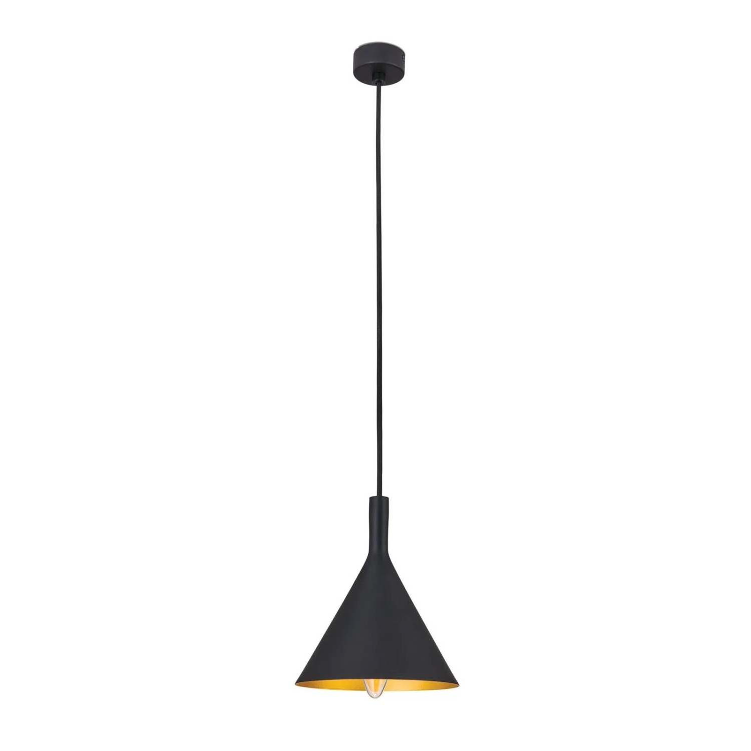 Orion Leuchten Pendelleuchte ⌀ 17cm 1 x E14 Schwarz Gold