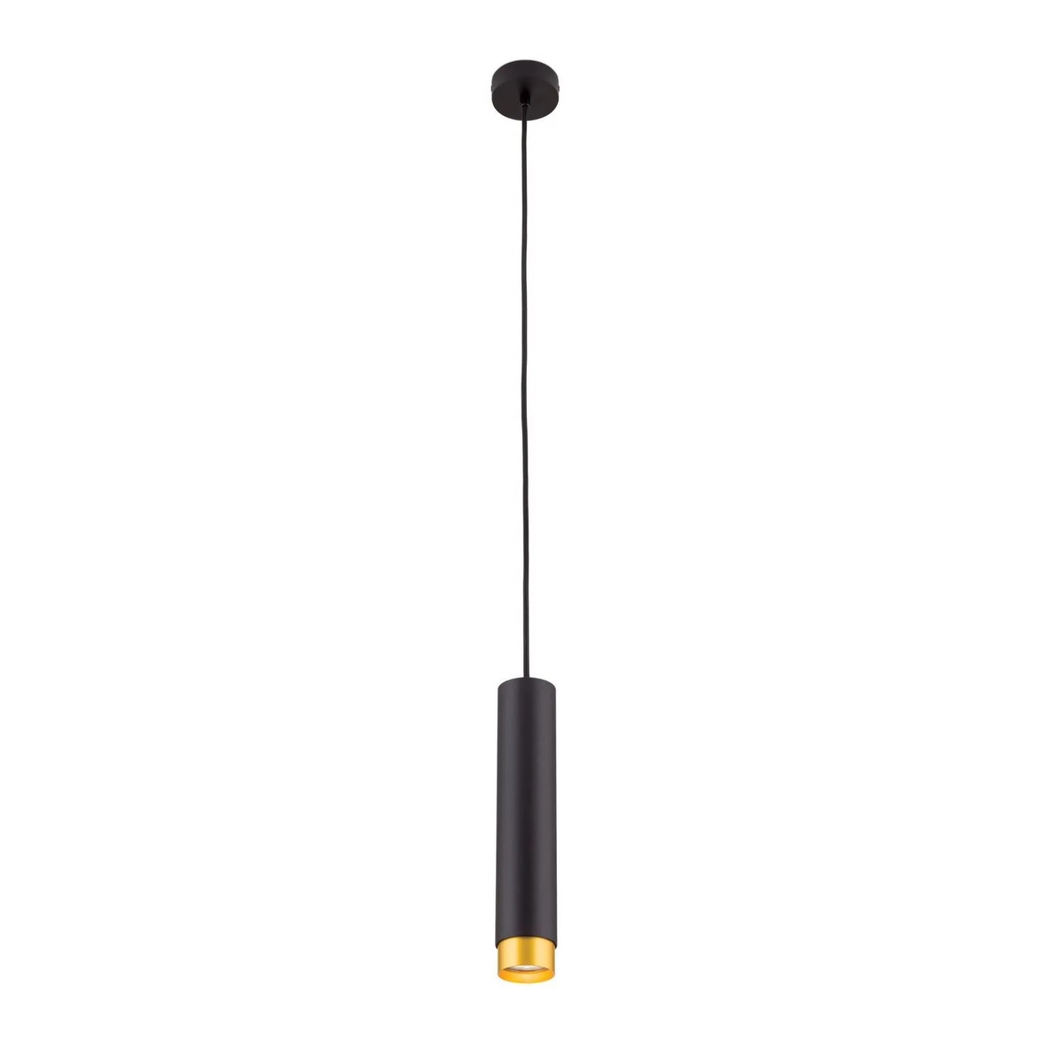 Orion Leuchten Pendelleuchte 1 x GU10 6x30cm Schwarz Gold