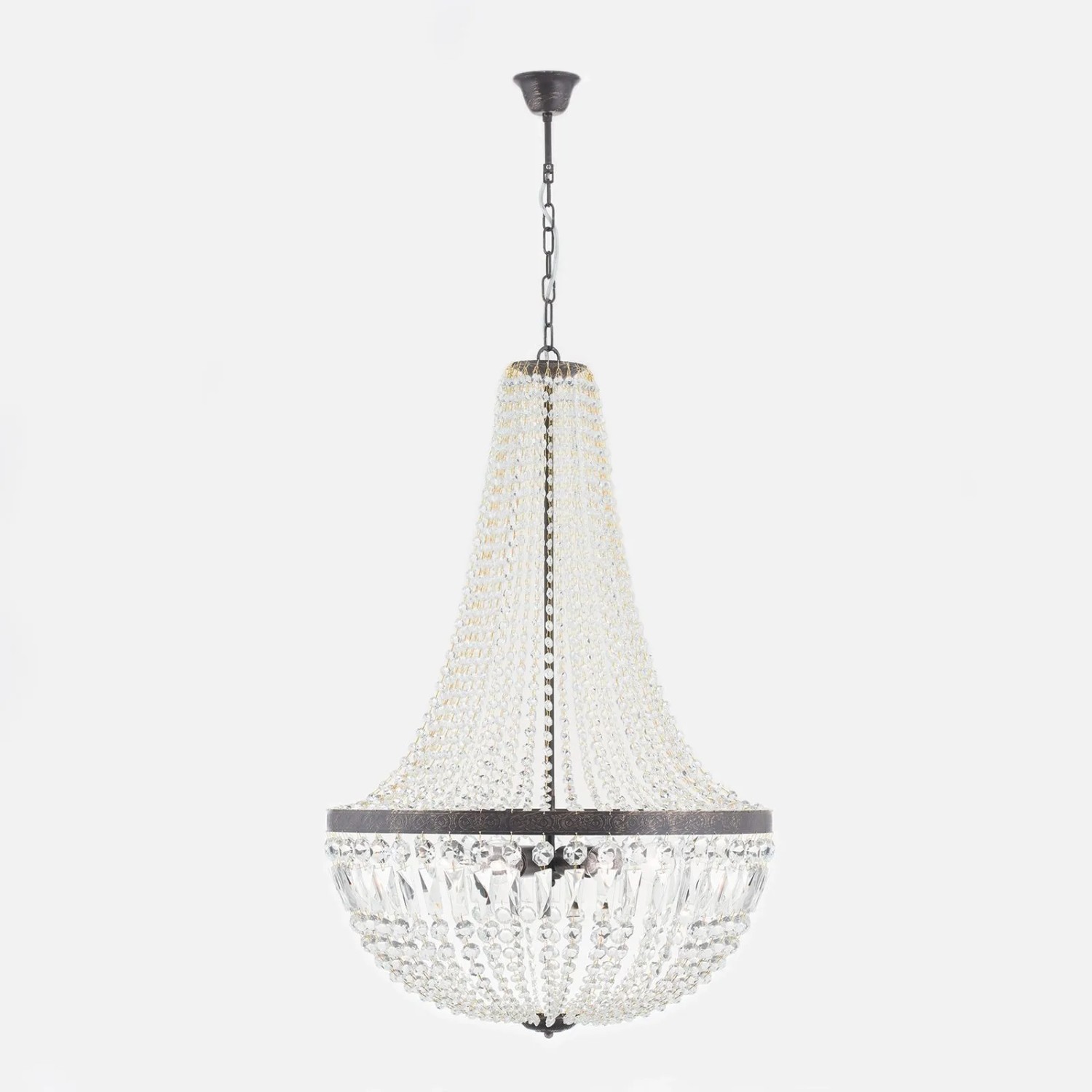 Orion Leuchten Kronleuchter ⌀ 60cm 6 x E27 Kristall Antik