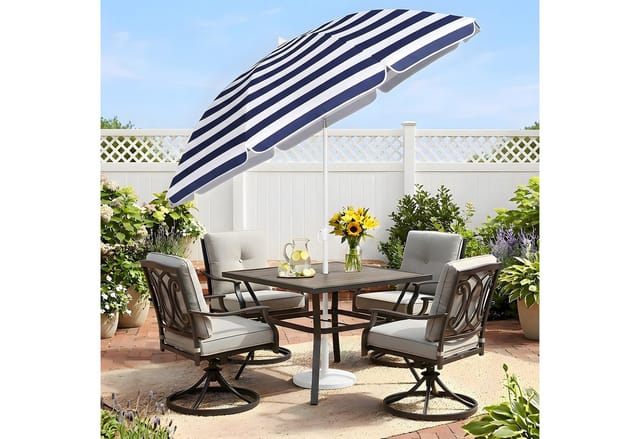 Sunula Sonnenschirm 160 cm Rund Für Balkon Garten Und Strand UV Schutz 50