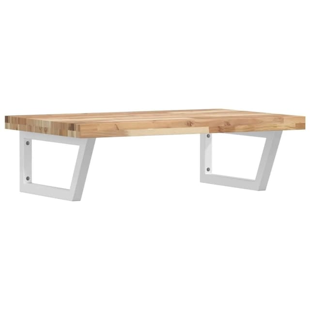 vidaXL Waschbeckenregal Wandmontage Stahl und Akazienholz 3302802