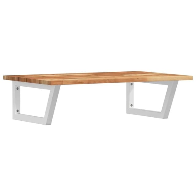 vidaXL Waschbeckenregal Wandmontage Stahl und Akazienholz 3302826