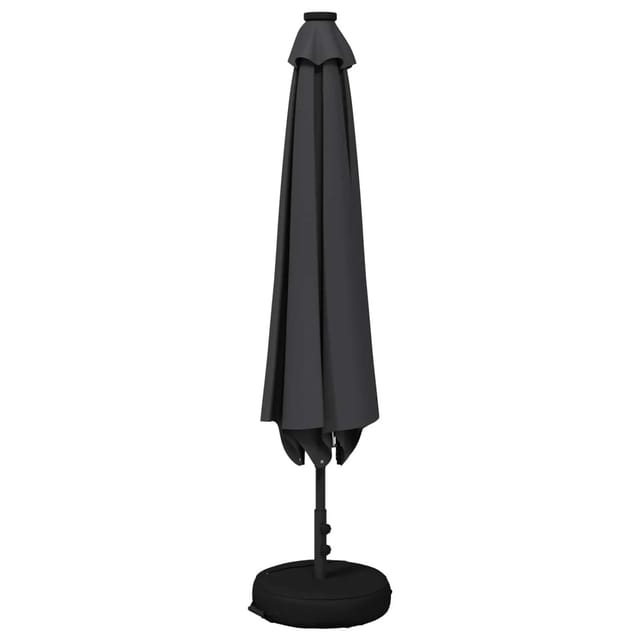 vidaXL Gartenparasol mit LED-Lichtern und Sockel 300 x 300 cm 42036269