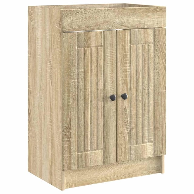 vidaXL Unter dem Waschbecken Badschrank Sonoma-Eiche 56 x 37,5 x 81 cm 890036