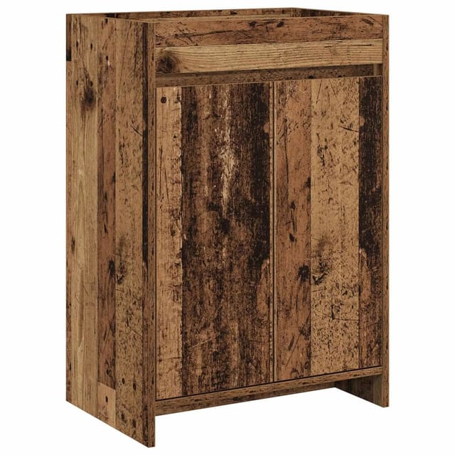 vidaXL Badunterschrank Altholz 56 x 37,5 x 81 cm Holzwerkstoff 890782